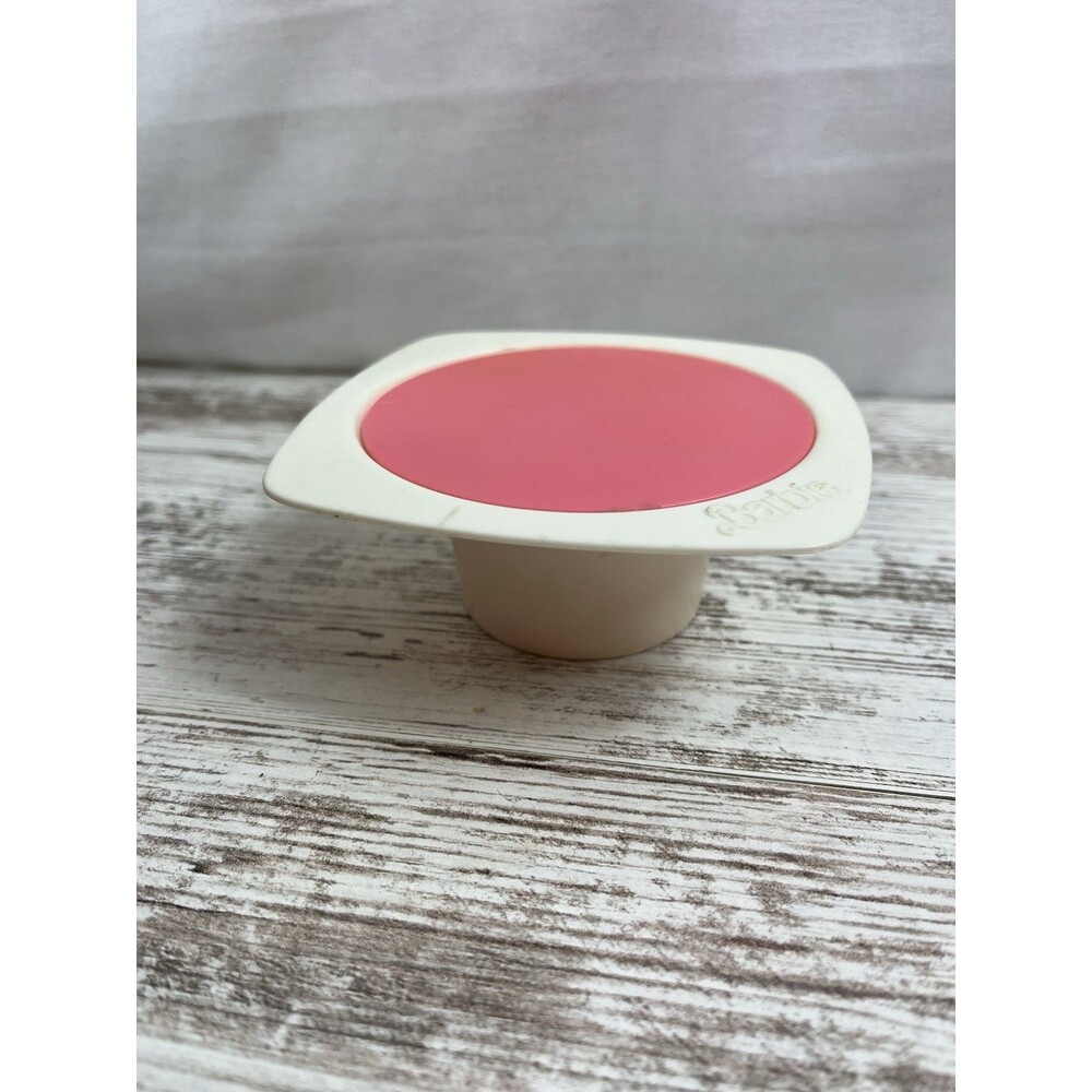 Vintage 1977 Mattel Barbie Doll Table Base & Top Pink & White #2151-2399